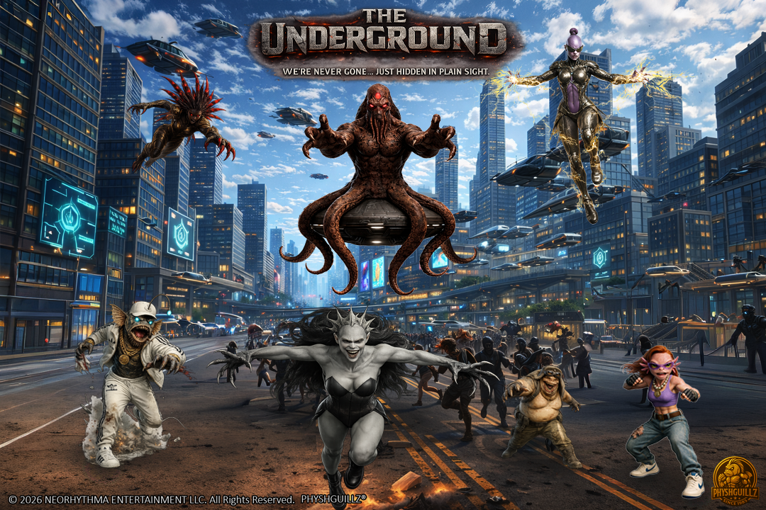 THE PHYSHGUILLZ – THE UNDERGROUND CITY POSTER - Image 1